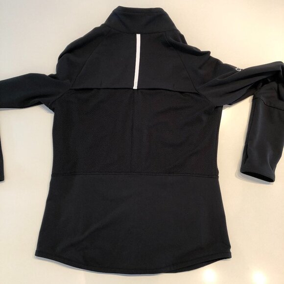 Adidas Golf Pure Motion Long Sleeve Zip-Up + Snap Closure Jacket in Black Sz M - Picture 9 of 15